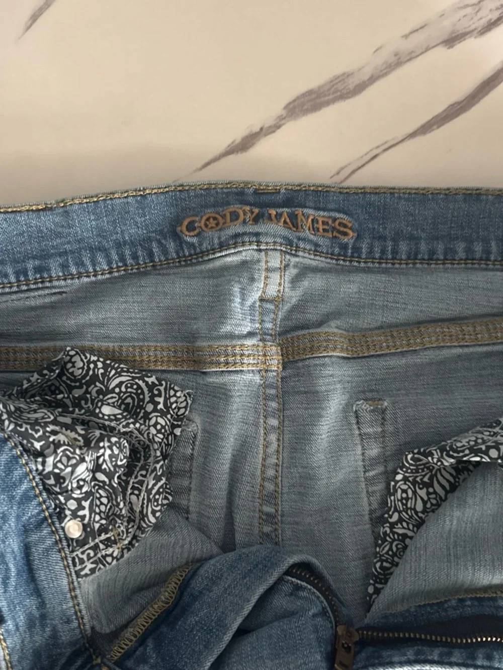 Slim Straight Jeans in Light Blue - Men